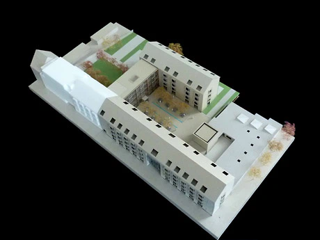 Model des Cellitinnen-Seniorenhauses St. Gertrud in Düren
