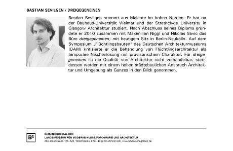 Destination Berlin Strategies of Arrival Architecture