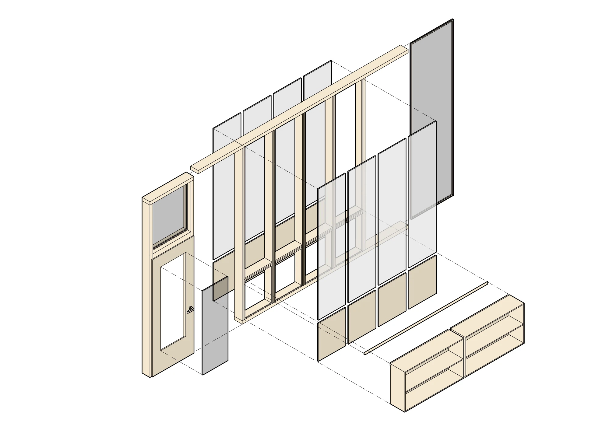 Trennwand Bausystem