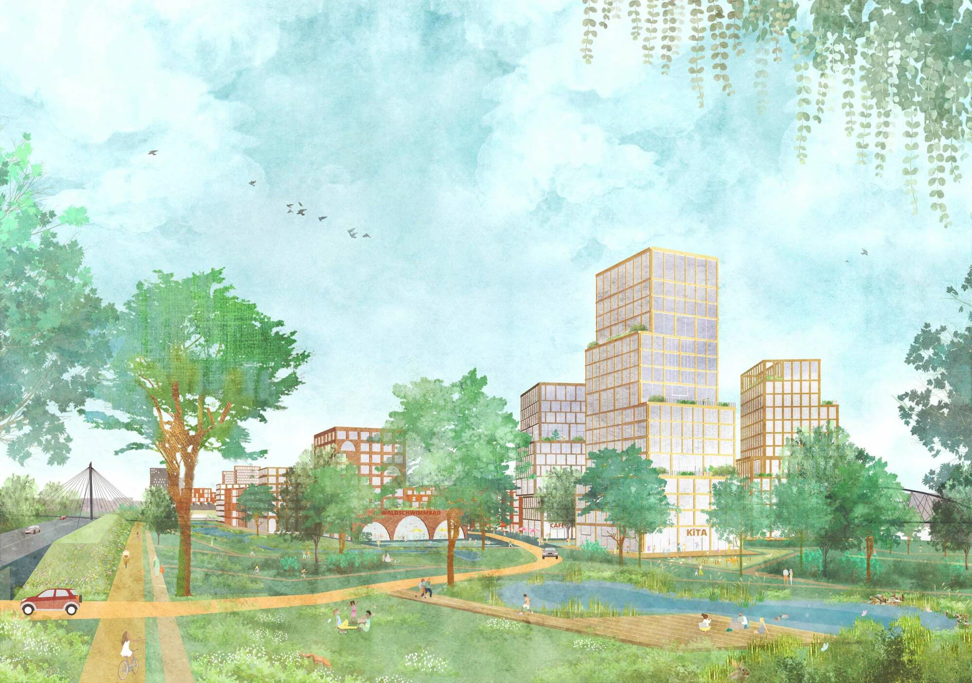 CITYFÖSTER, Felixx landscape, Transsolar, Orange Edge