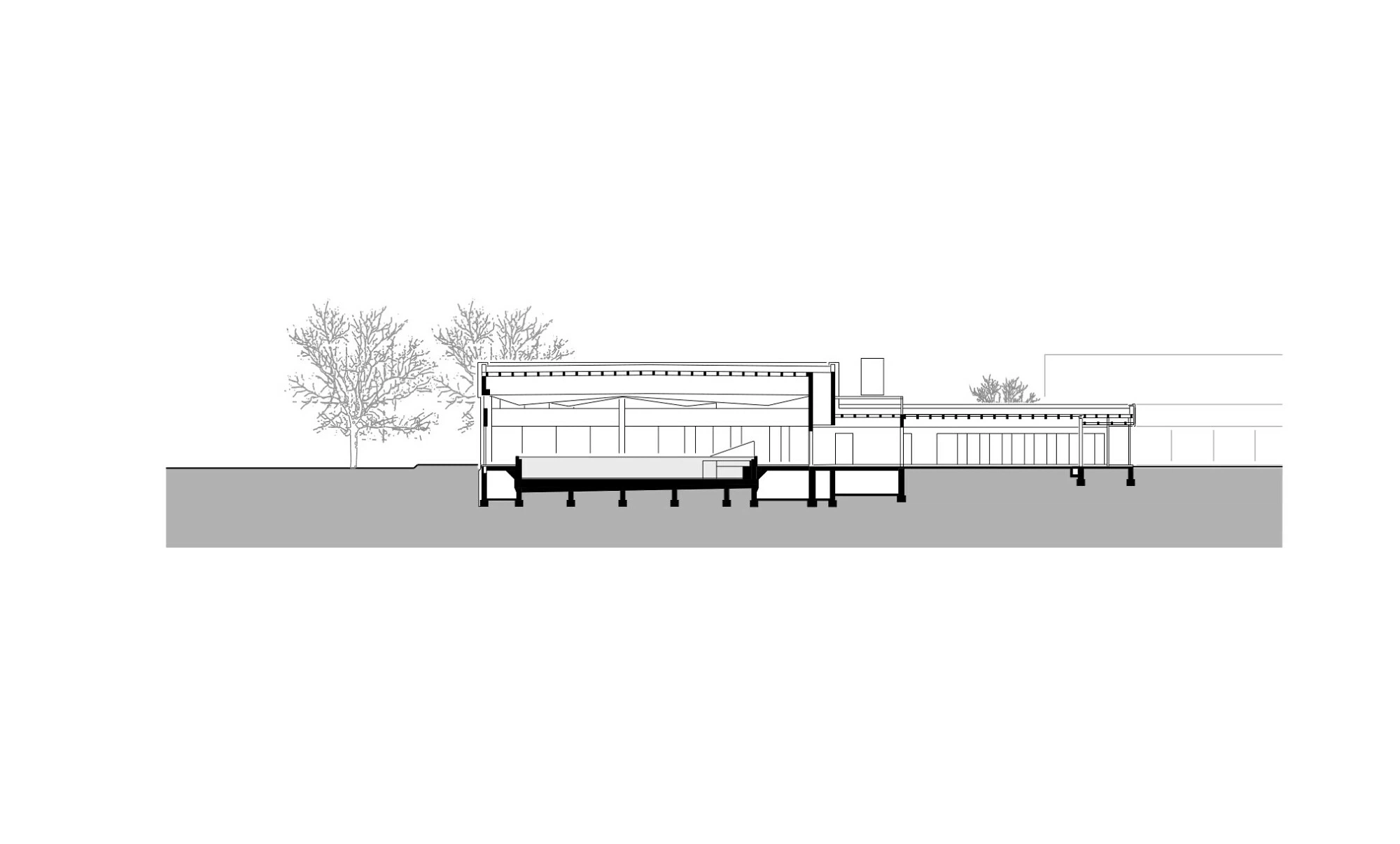 Schnitt Badehalle (c) 4a Architekten GmbH